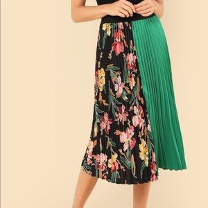 Asymmetric midi skirt